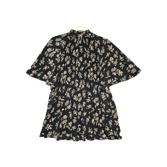 Lauren Ralph Lauren Women's Neck Tie Bell Sleeve Floral Georgette Blouse 2X - Picture 7 of 10